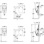 V&B Absaug-Urinal Compact O.NOVO 290x490x245mm, ohne De we