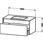 Duravit Waschtischunterbau DURASTYLE 550x1000x500mm weiß matt/weiß matt