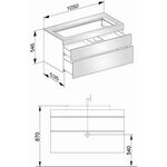 Keuco Waschtischunterbau EDITION 400 1050x546x535mm o HL-Boh we hgl