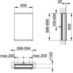 Keuco Spiegelschrank ROYAL MODULAR 2.0 Breite 600mm Höhe 900mm Tiefe 160mm