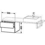 Duravit Konsolenunterschrank L-CUBE 400x520x477mm cappuccino hochglanz