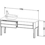 Duravit Waschtischunterbau LUV 743x1388x570mm Be re Steingr seidenmatt