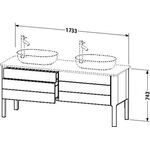 Duravit Waschtischunterbau LUV 743x1783x570mm nachtblau seidenmatt