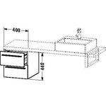 Duravit Konsolenunterschrank X-LARGE 440x400x478mm weiß hochglanz lackiert