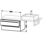 Duravit Konsolenunterschrank X-LARGE 440x800x478mm weiß hochglanz lackiert