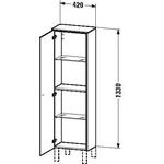 Duravit Halbhochschrank BRIOSO 1330x420x240mm G. Frontfarbe TA re li-bl