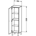 Duravit Halbhochschrank BRIOSO 1330x420x360mm Gri chr Ans re lichtbl ma