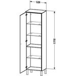 Duravit Hochschrank BRIOSO 1770x520x360mm G. Frontfarbe TA li bet-g