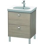 Duravit Waschtischunterbau BRIOSO Griffe chrom 693x620x469mm pine silver