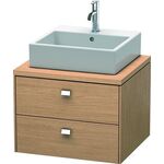 Duravit Konsolenunterschrank BRIOSO Griffe chr 442x620x550mm europ. eiche