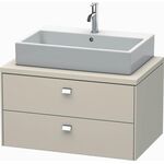 Duravit Konsolenunterschrank BRIOSO Griffe chrom 442x820x550mm taupe matt