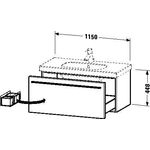 Duravit Waschtischunterbau X-LARGE 458x1150mm betongrau matt