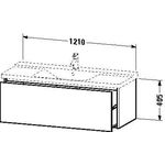 Duravit Waschtischunterbau XSQUARE 405x1210x473mm weiß hochglanz