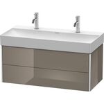 Duravit Waschtischunterbau XSQUARE 397x984x460mm flannel grey hochglanz