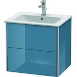 Duravit Waschtischunterbau XSQUARE 560x610x478mm stone blue hochglanz