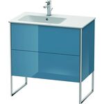 Duravit Waschtischunterbau XSQUARE 832x810x478mm Be li stone blue hochglanz