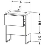 Duravit WT-Unterbau XSQUARE COMPACT 832x610x388mm lichtblau seidenmatt