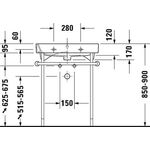 Duravit Möbelwaschtisch HAPPY D.2 m ÜL HLB 650x505mm ohne Hahnloch weiß