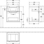 V&B Waschtischunterschrank SUBWAY 2.0 f HWB 485x590x380mm Glossy white