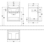 V&B Waschtischunterschrank SUBWAY 2.0 f Waschtische 537x590x423mm Glossy White