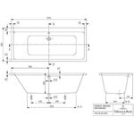 V&B Whirlpoolsystem SUBWAY 180x80 re-e Tech. Pos 1 we