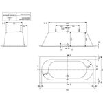 V&B Whirlpoolsystem O.NOVO m BW R-eck 1900x950mm Tech. Pos 2 we