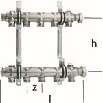 Multitubo Heizkörper-Verteiler 7 Kreise 390x185x50mm