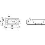 Laufen Einbau-Badewanne LAUFEN PRO 1700x750mm weiß