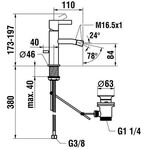 Laufen Einhand-Bidetmischer KARTELL mit Ablaufventil chrom