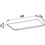 Laufen Ablage KARTELL für Waschtisch, 460x200x15mm rauchgrau