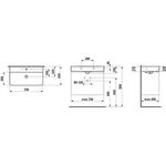 Laufen Waschtisch VAL 750x420mm m ÜL 3 HL-Ausf. weiß