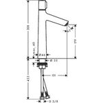 HG EH-WT-MI 190 TALIS S Select DN 15 ohne Ablaufgarnitur chrom