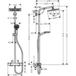 HG Showerpipe CROMETTA E 240 1JET DN 15 EcoSmart 9 l/min chrom