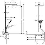 HG Showerpipe Raindance E 300 1jet mit ShowerTablet 600 chrom 17 l/min