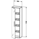 Duravit Hochschrank VERO 360x500x1760mm Ans rechts pine terra