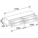 Keuco Sideboard EDITION 400 Hö je 180mm 2100x382x535mm NB