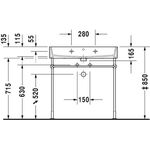 Duravit Waschtisch VERO AIR o ÜL m HLB 800x470mm 3 Hahnlöcher weiß