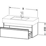 Duravit Waschtischunterbau KETHO 455x800x410mm taupe