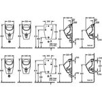 V&B Absaug-Urinal O.NOVO 335x560x320mm DF Zulauf verdeckt we C+