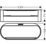 HG Ablagekorb WallStoris tief, 250x71mm mattweiß