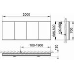 Keuco Spiegelschrank ROYAL MODULAR 2.0 Breite 2000mm Höhe 700mm Tiefe 120mm