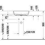 Duravit Aufsatzbecken LUV o ÜL HLB 500x350mm o HL we seidenmatt WG