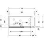 Duravit Badewanne SHOWER & BATH 170x75 Nische weiß Tür Klarglas links