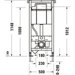 Duravit Wand-WC-Element DURASYSTEM 500x1148mm, Standard, Trockenbau