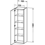 Duravit Hochschrank DURASTYLE 360x400x1400mm Ans li Ei sw / weiß matt