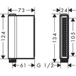 Handbrause AXOR SHOWERSOLUTIONS ONE 2jet polished gold optic