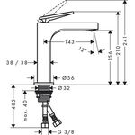 EH-WT-MI 160 AXOR CITTERIO o AG HGri Rautenschliff brushed nickel