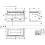 V&B Waschtischunterschrank LEGATO 1000x550x500mm m Be Glossy White