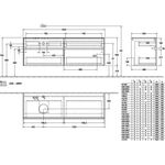 V&B Waschtischunterschrank COLLARO 160x54,8x50cm WT li Glossy White