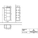 V&B Mittelschrank SUBWAY 3.0 574x1200x362mm 1x of f A re G. Vo b Br w